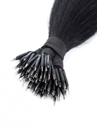 Τούφες nano-ring #1 μαύρο 50 cm 25τμχ